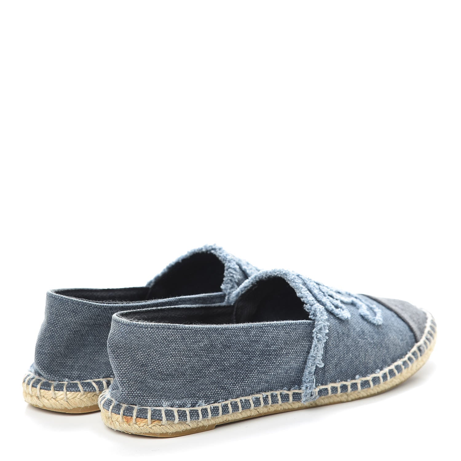 Chanel Denim Toile CC Espadrilles 36 Navy 4 of 11