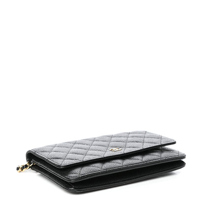 Chanel Caviar Quilted Wallet On Chain WOC Black 4 of 13