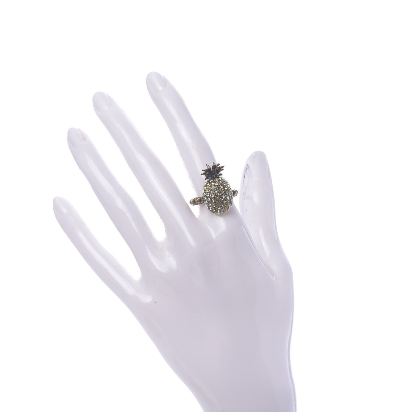 Crystal Pineapple Motif Ring S