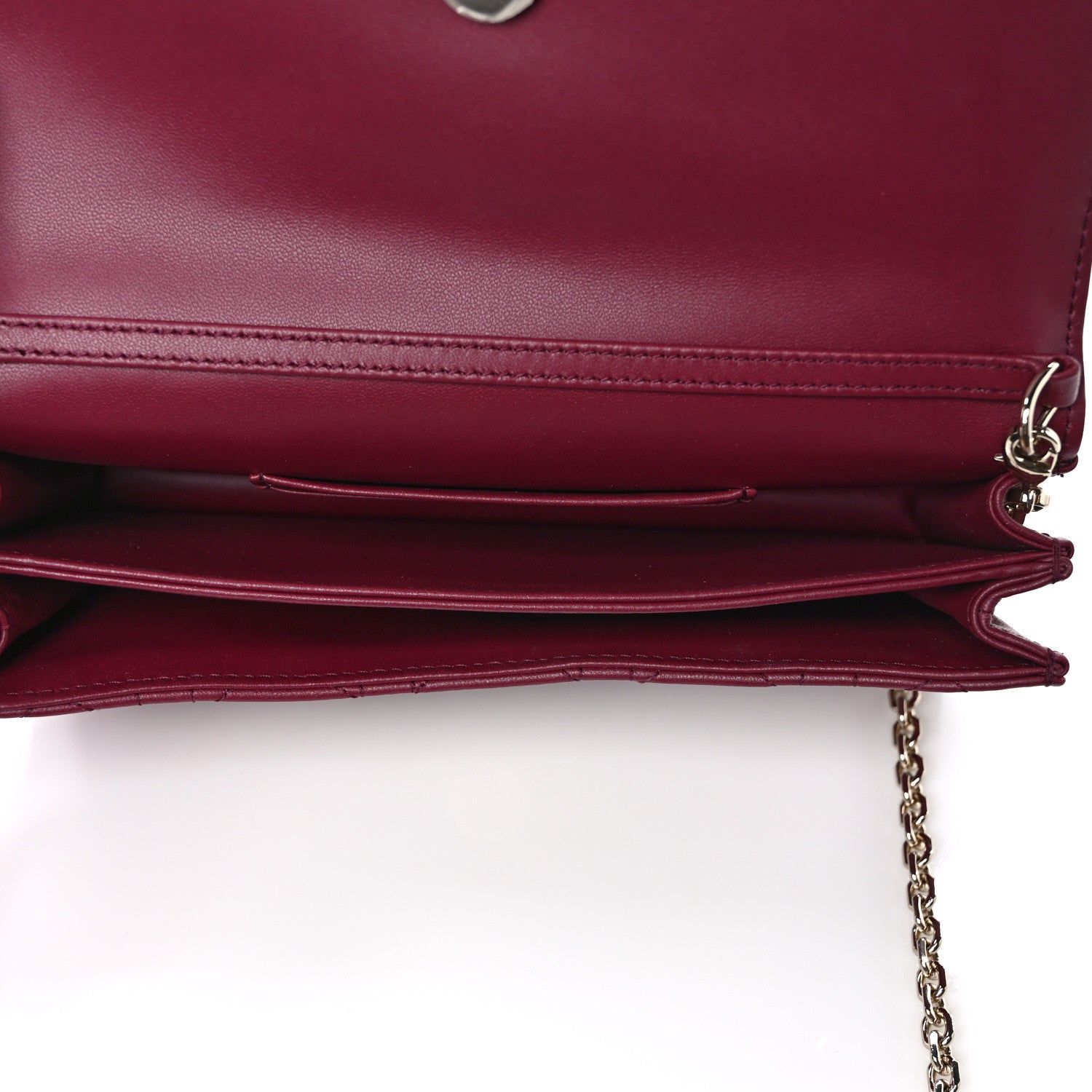 Christian Dior Lambskin Cannage Mini My Dior Bag Burgundy 5 of 9