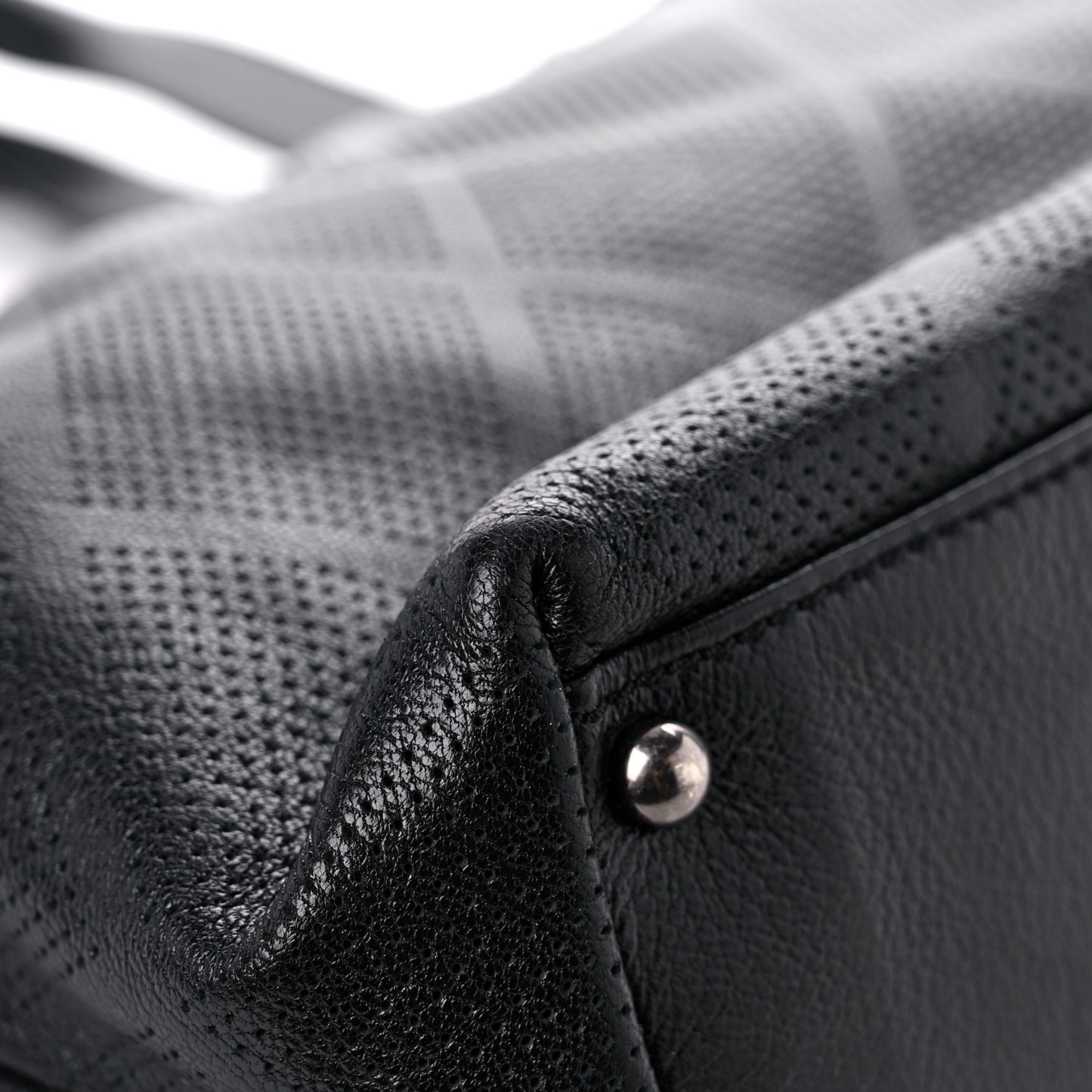 Goatskin Perforated Large CC Tote Black