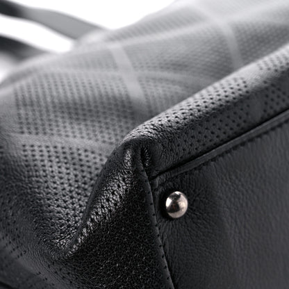 Chanel Goatskin Perforated Large CC Tote Black 10 of 16