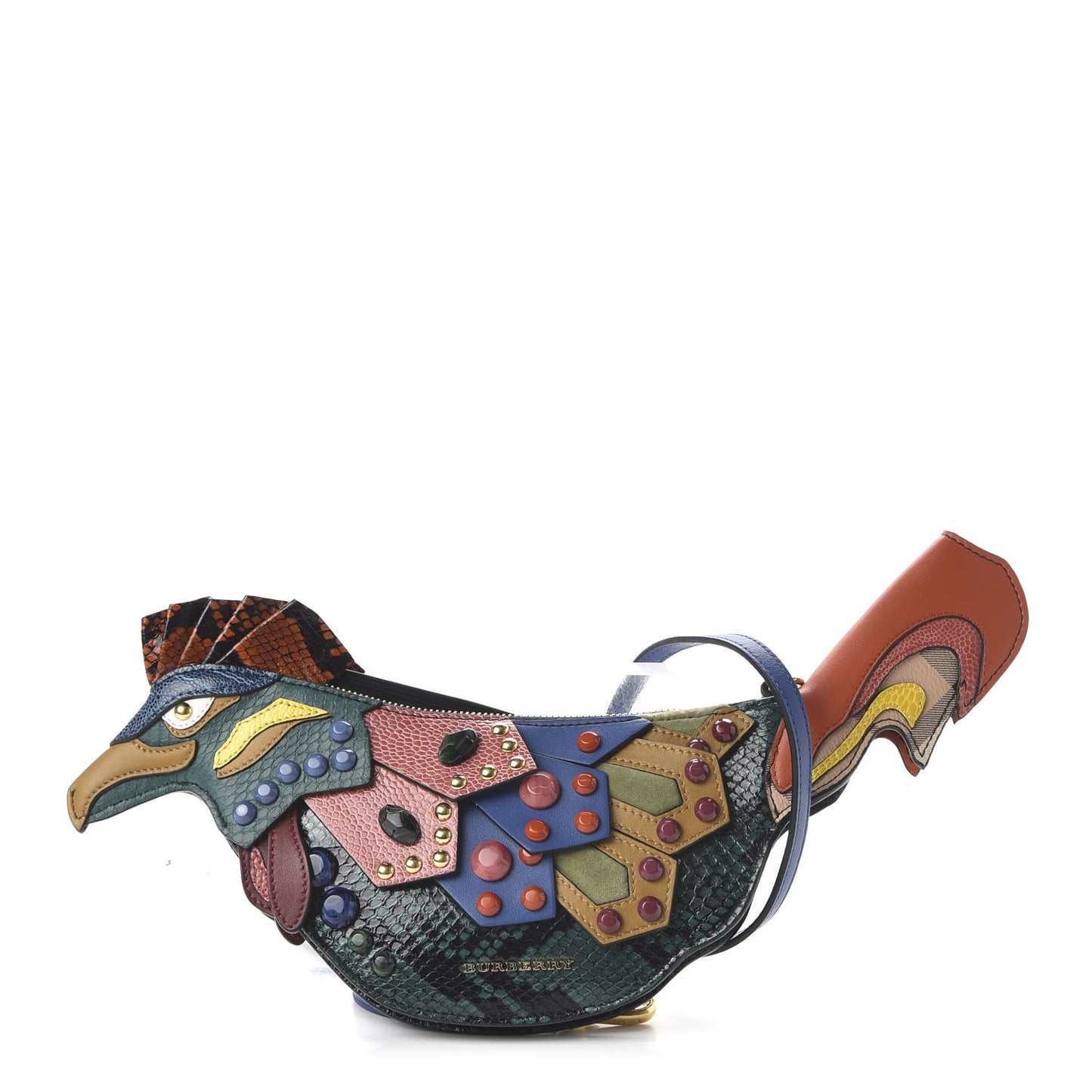 Snakeskin The Falcon Crossbody Bag Teal