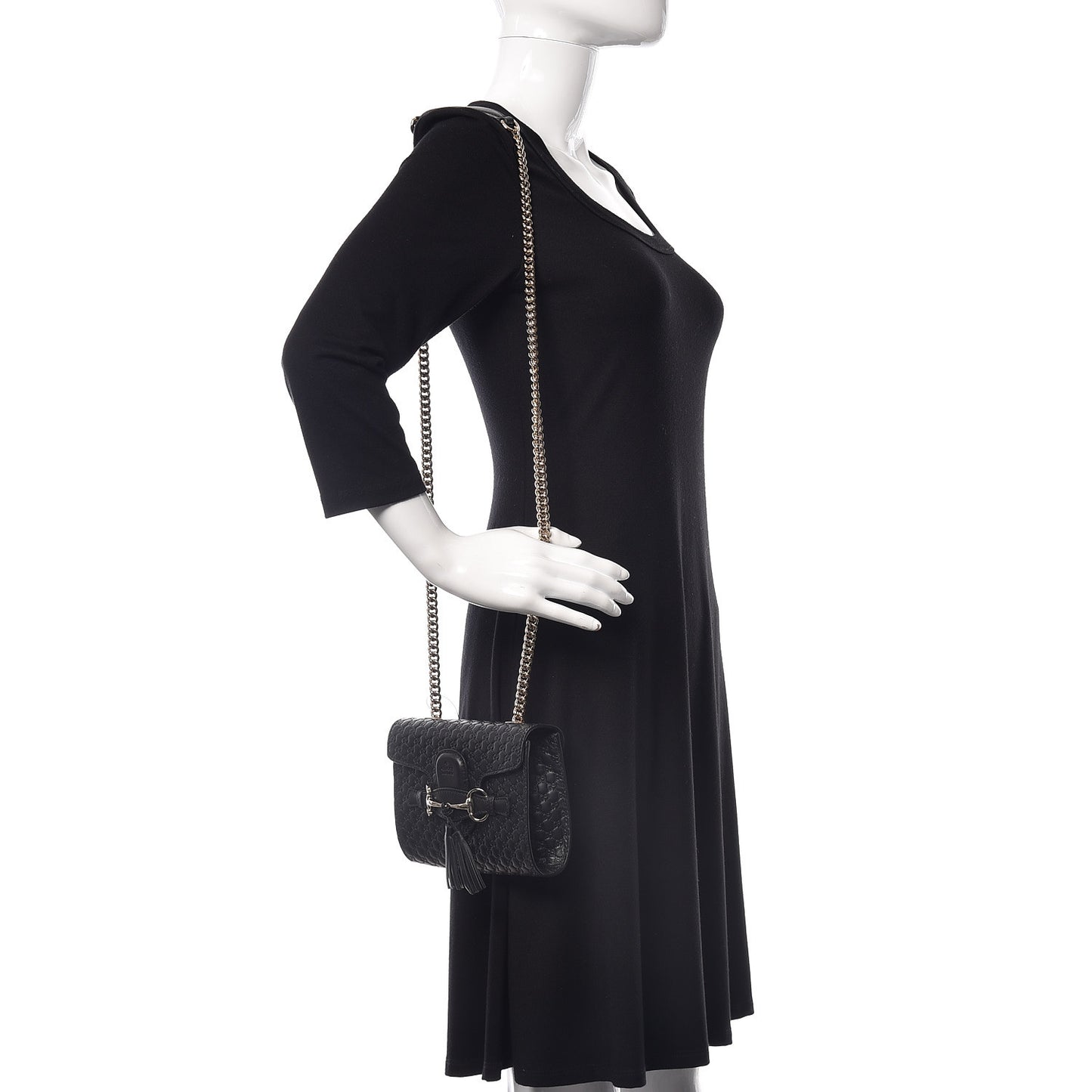 Microguccissima Mini Emily Shoulder Bag Black
