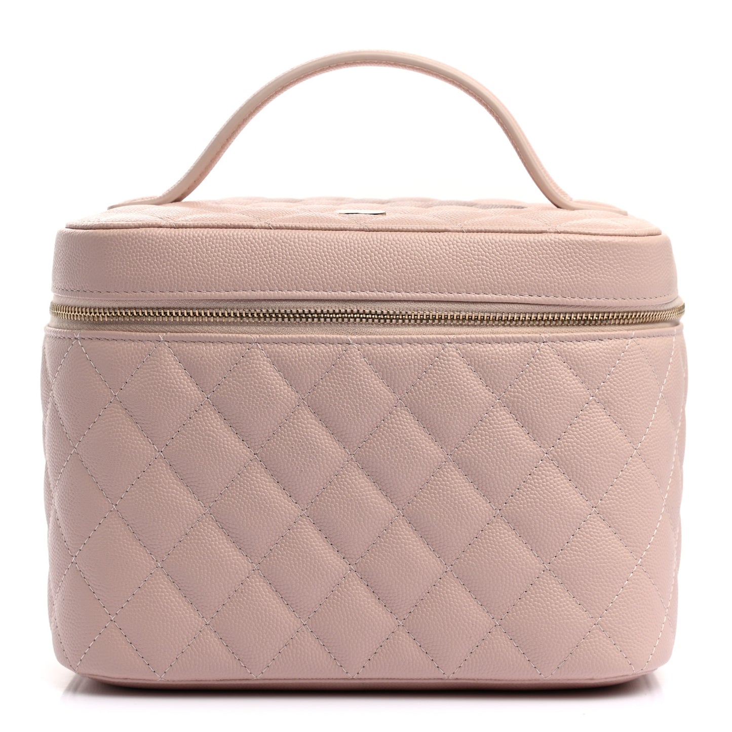 Caviar Quilted Large Vanity Pouch Light Pink