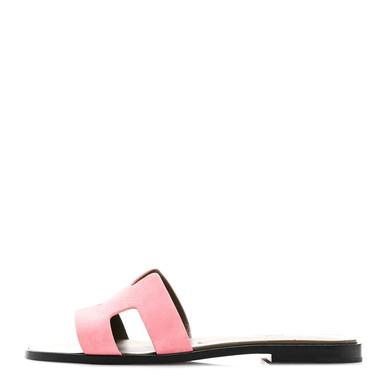 Hermes Suede Goatskin Oran Sandals 37 Rose Du Desert 1 of 9
