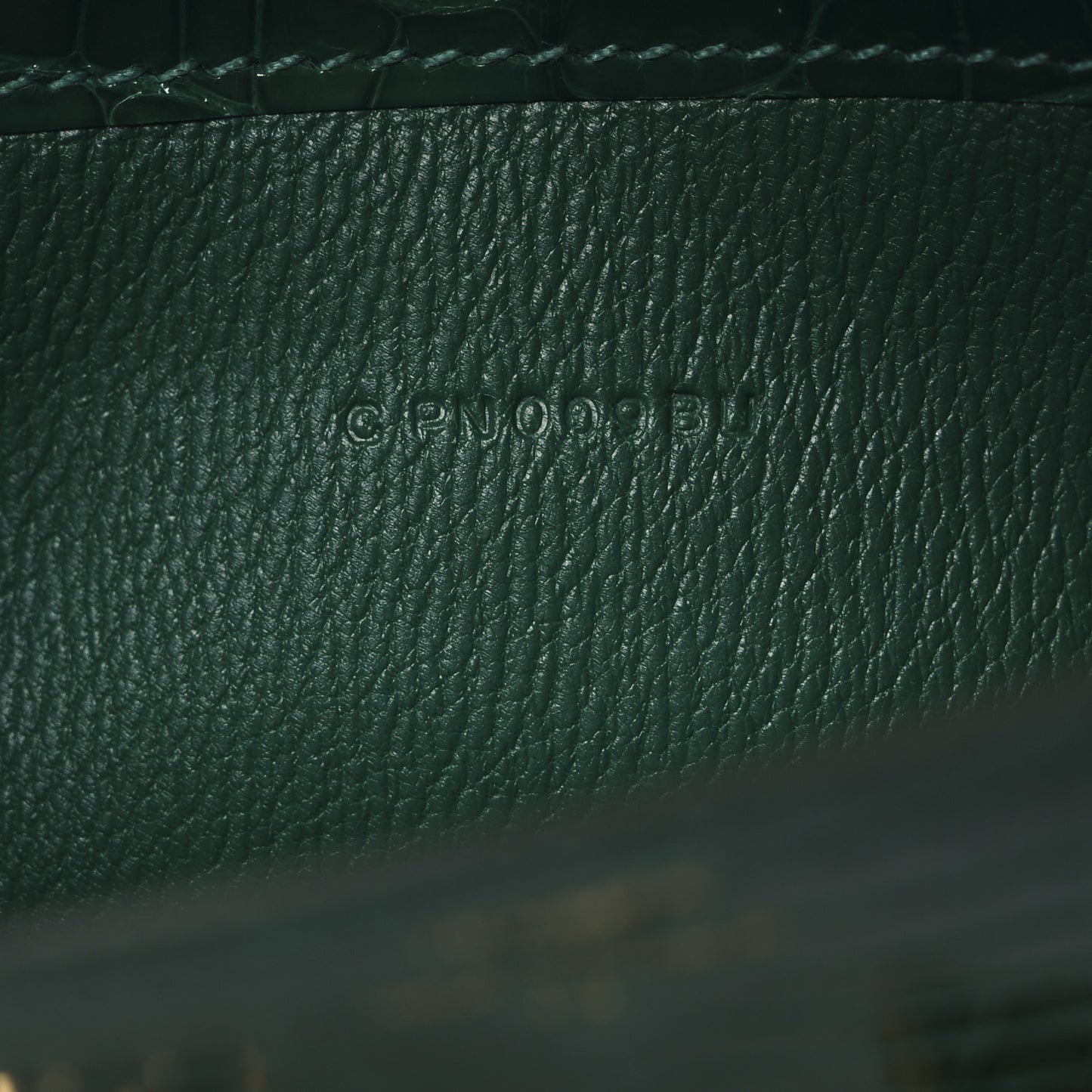 Shiny Alligator Constance Long Wallet Vert Emeraude
