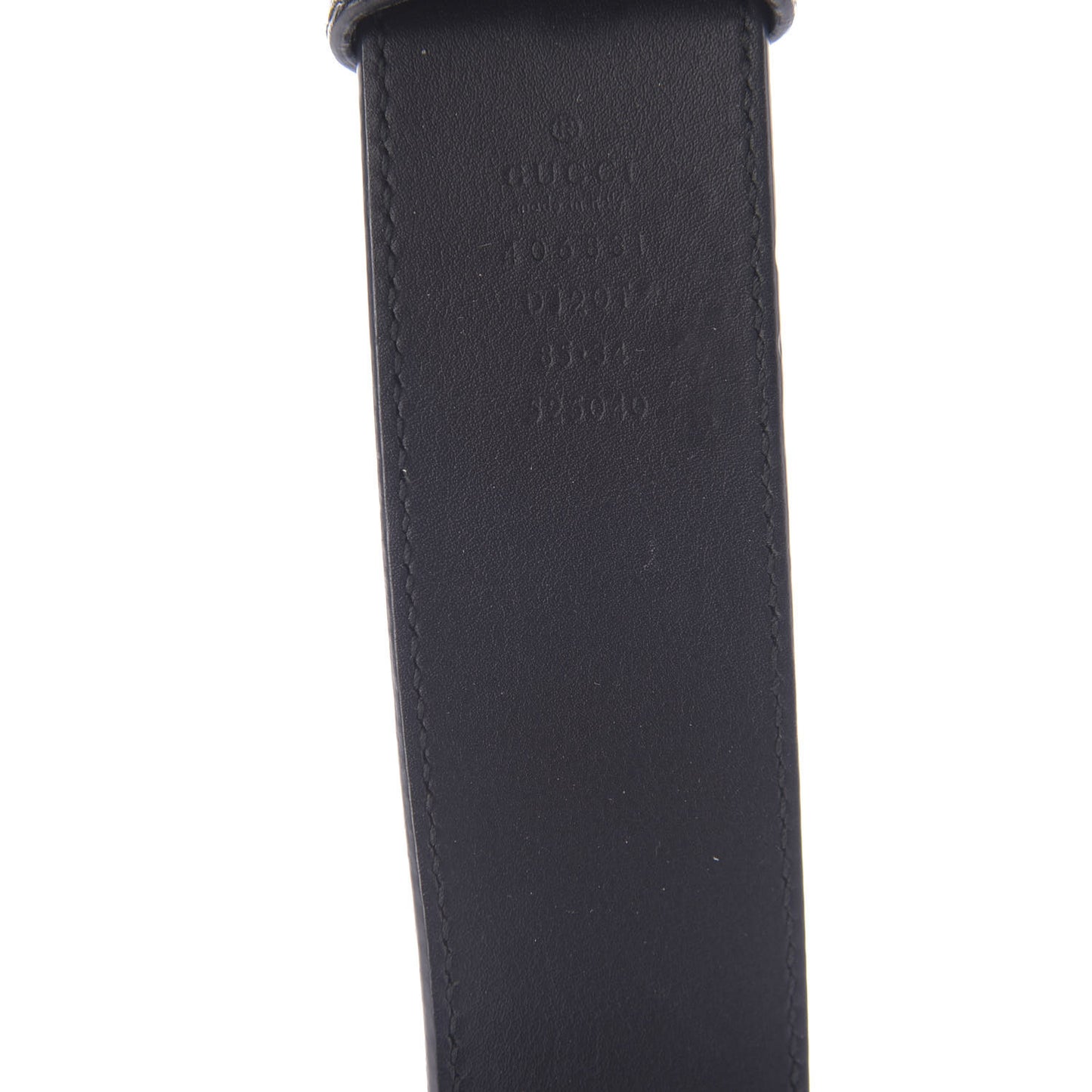 Textured Calfskin Double G 40mm Belt 85 34 Black