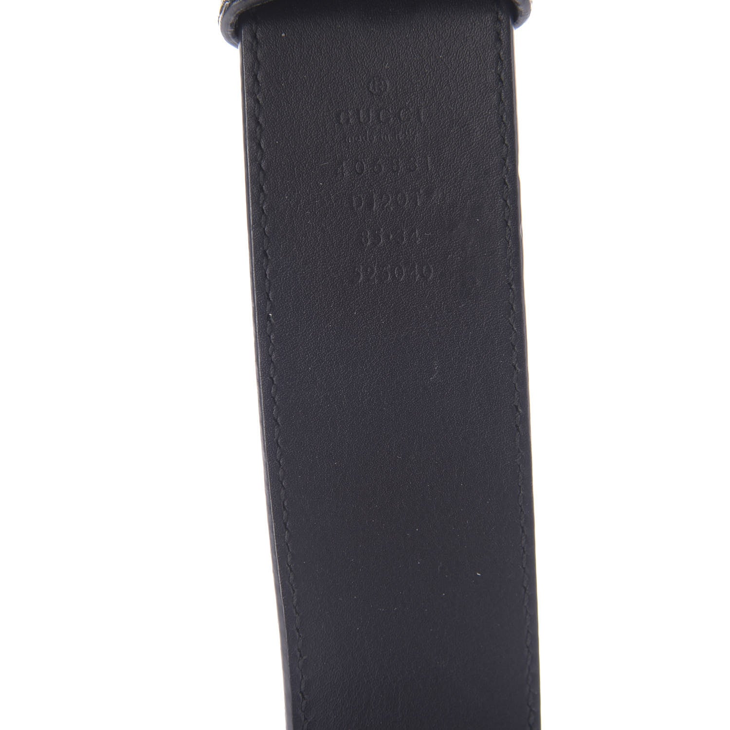 Gucci Textured Calfskin Double G 40mm Belt 85 34 Black 3 of 3