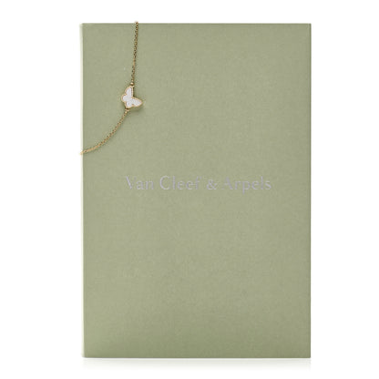 Van Cleef & Arpels 18K Yellow Gold Mother of Pearl Sweet Alhambra Butterfly Bracelet 4 of 4