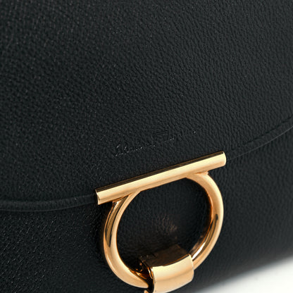 Salvatore Ferragamo Calfskin Small Margot Top Handle Satchel Black 7 of 10