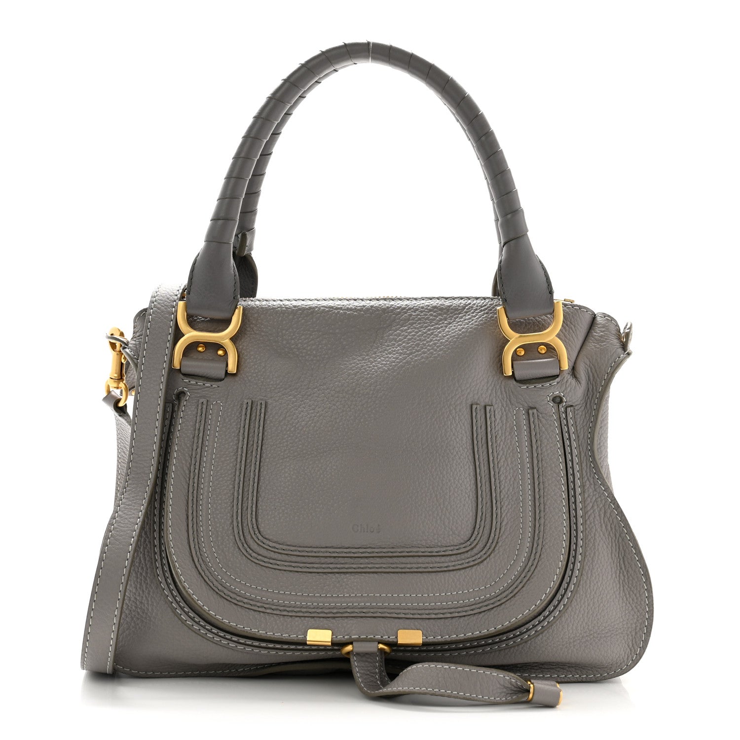 Chloe Calfskin Medium Marcie Satchel Cashmere Grey 1 of 12