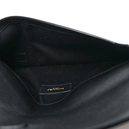 Saint Laurent Patent Classic Monogram Uptown Clutch Black 5 of 8