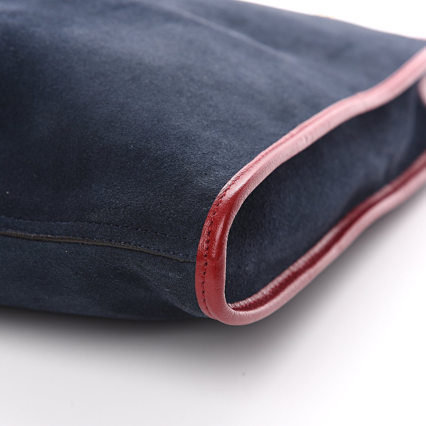 Suede Calfskin Large Rajah Chain Tote New Blue Romantic Cherry
