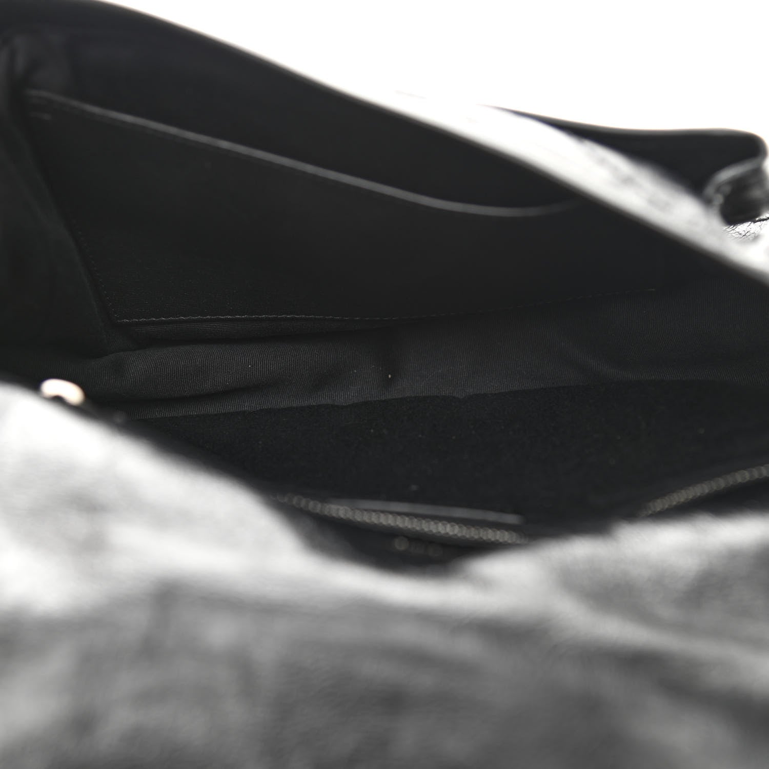 Saint Laurent Crinkled Calfskin Matelasse Monogram Medium Niki Chain Satchel Black 5 of 9