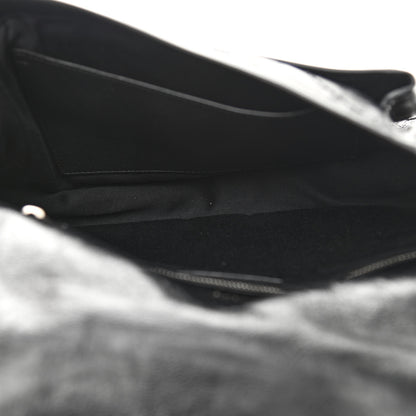 Saint Laurent Crinkled Calfskin Matelasse Monogram Medium Niki Chain Satchel Black 5 of 9