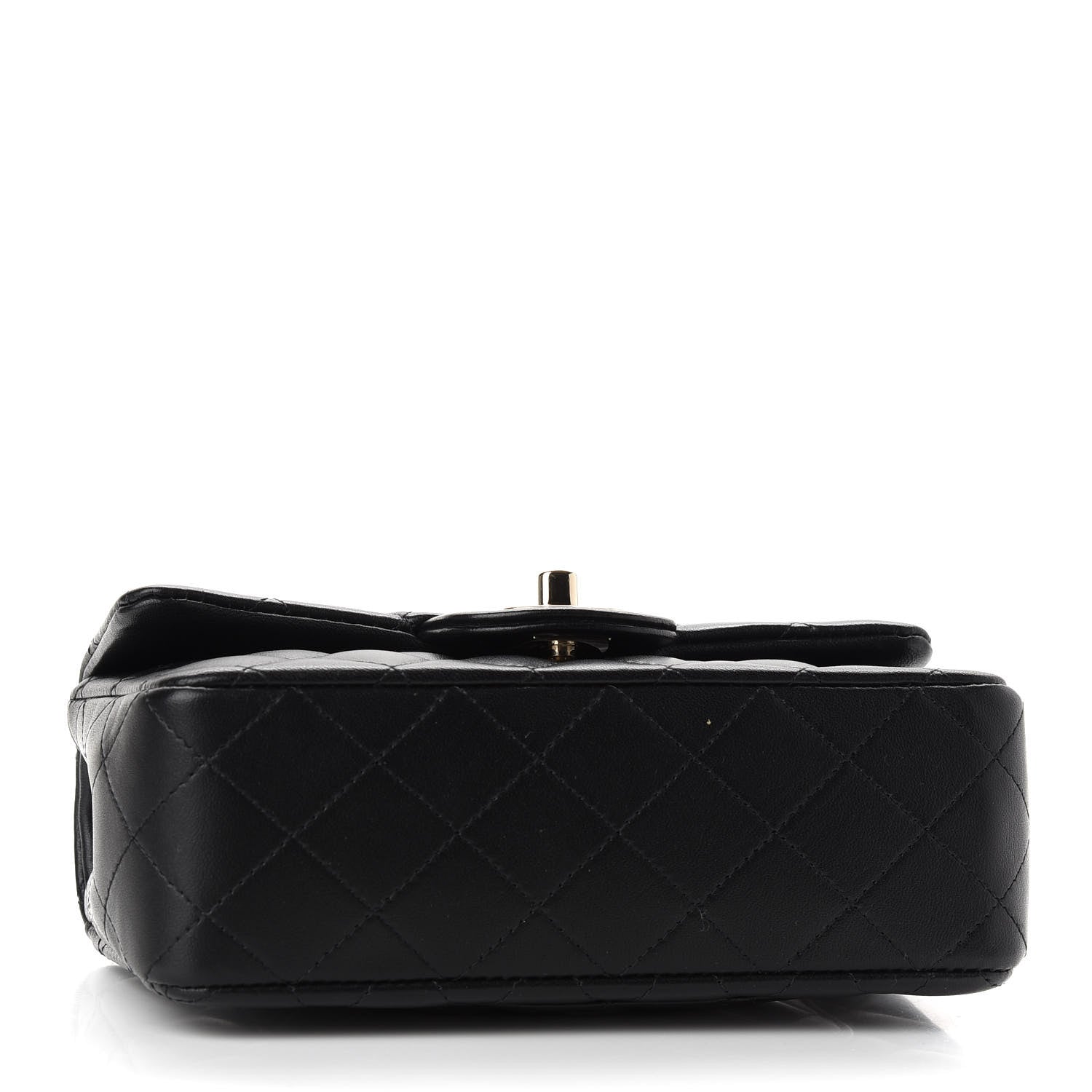 Chanel Lambskin Quilted Mini Lion Charm Top Handle Rectangular Flap Black 4 of 9