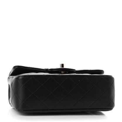 Chanel Lambskin Quilted Mini Lion Charm Top Handle Rectangular Flap Black 4 of 9
