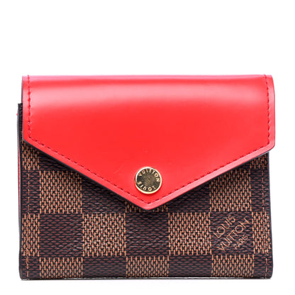 Louis Vuitton Damier Ebene Zoe Wallet Coquelicot 1 of 4