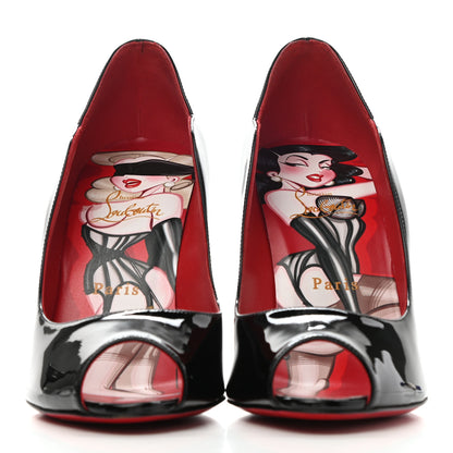 Christian Louboutin Patent Chick Up 100 Pumps 39 Black 2 of 9