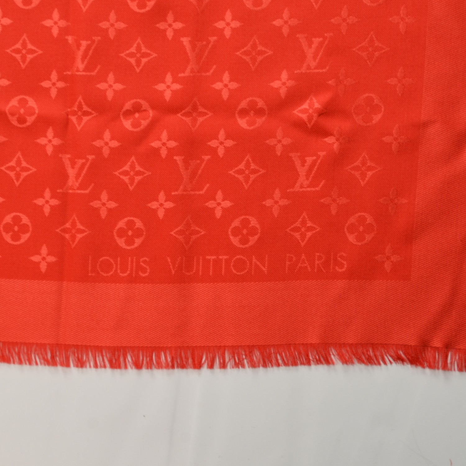 Louis Vuitton Silk Wool Monogram Shawl Pomme D'Amour 4 of 4
