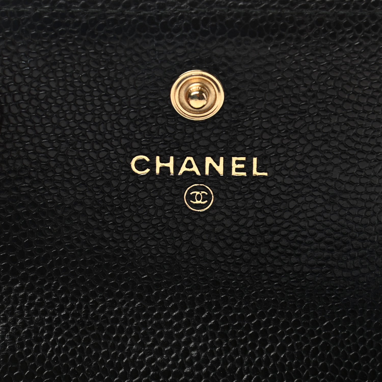 Chanel Caviar Chevron Quilted Boy Card Holder Wallet Black 5 of 7