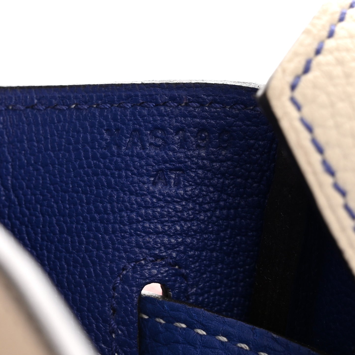 Togo Horseshoe Birkin 35 Craie Bleu Electric