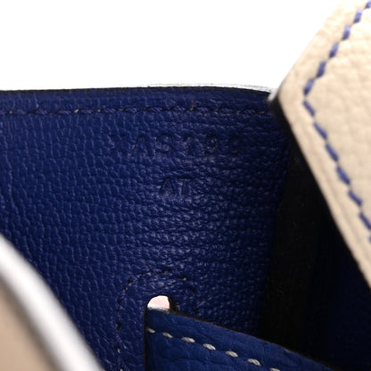 Hermes Togo Horseshoe Birkin 35 Craie Bleu Electric 8 of 20