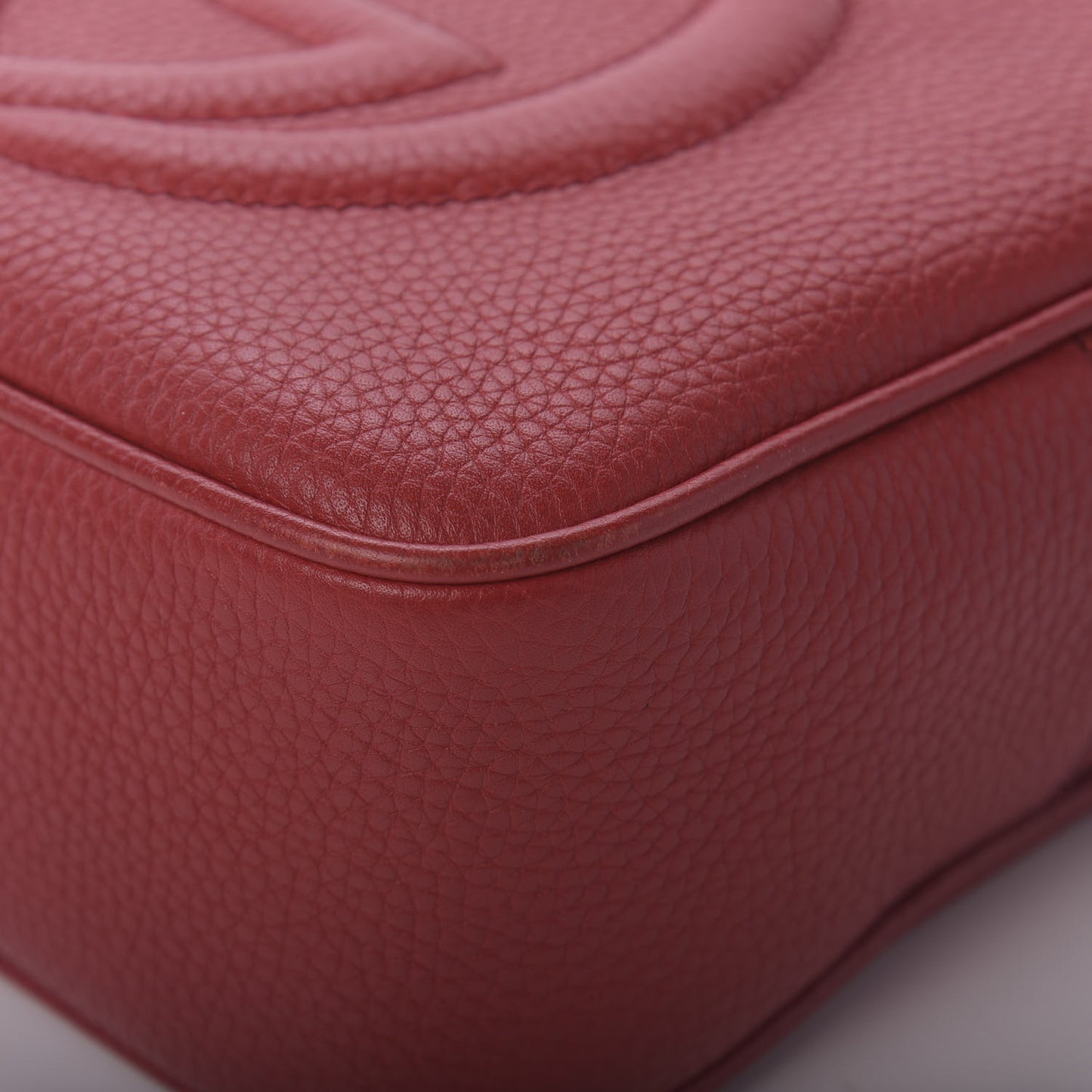 Pebbled Calfskin Small Soho Disco Bag Tabasco Red