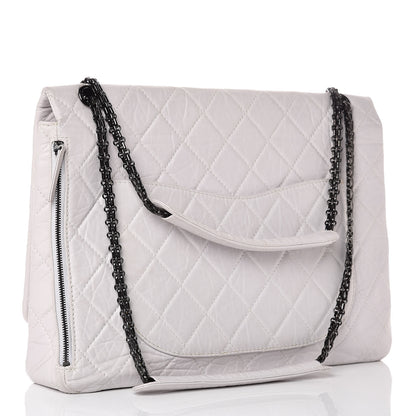 Chanel Aged Calfskin Reissue XL Maxi Flap White 3 of 19