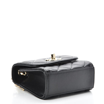 Chanel Lambskin Quilted Mini Trendy CC Chain Wallet Black 3 of 10