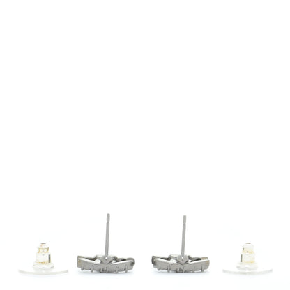 Chanel Crystal CC Earrings Silver 3 of 5
