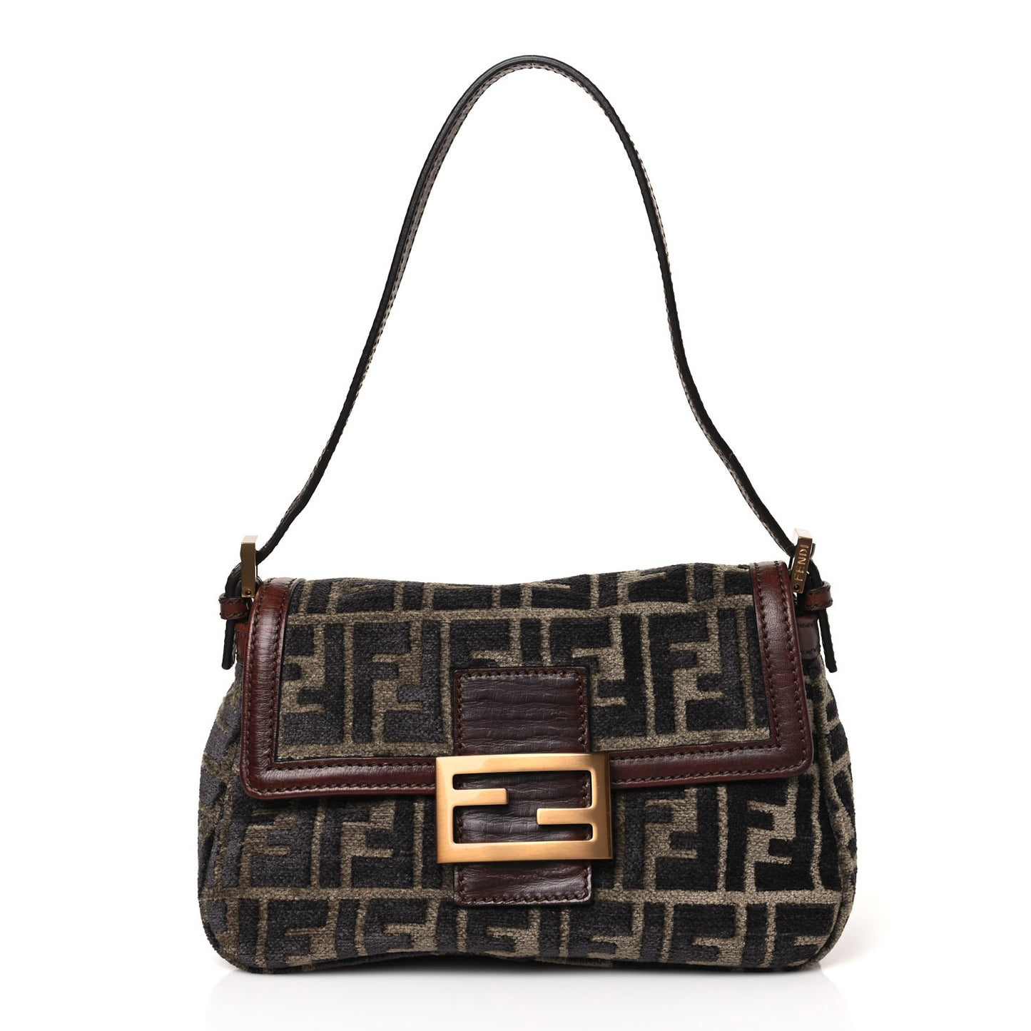 Velvet Zucca Mini Mama Baguette Brown