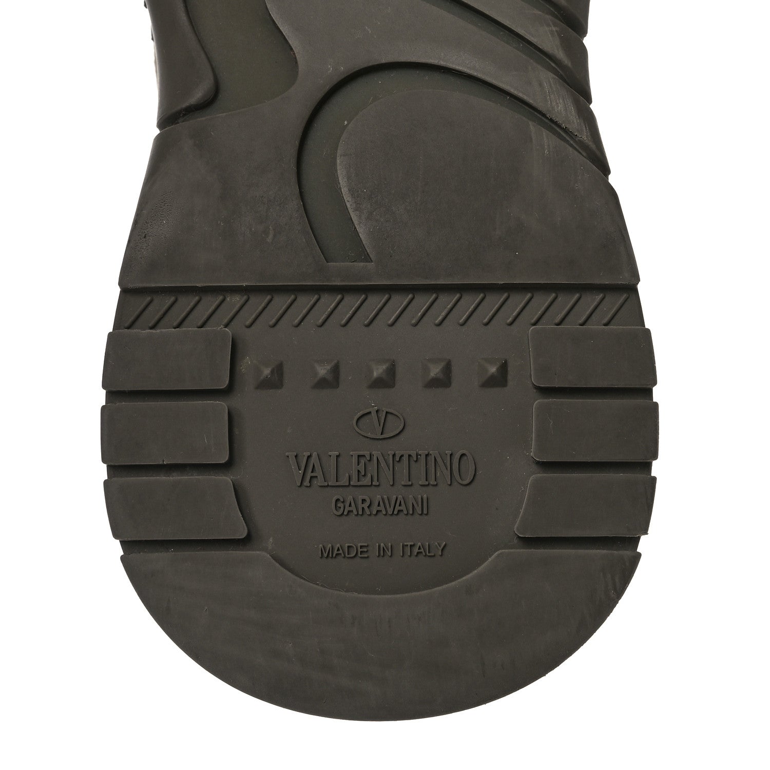 Valentino Garavani Nappa Suede Camouflage Mens Rockrunner Plus Sneakers 44 Army Green Black Multicolor 7 of 10