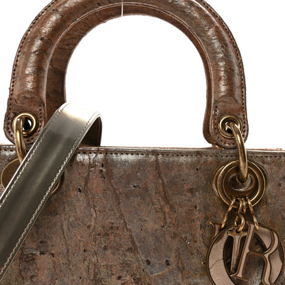 Christian Dior X LEE BUL Treated Calfskin Medium Lady Dior Art Bronze 7 of 9