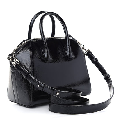 Givenchy Textured Patent Calfskin Mini Antigona Black 3 of 10