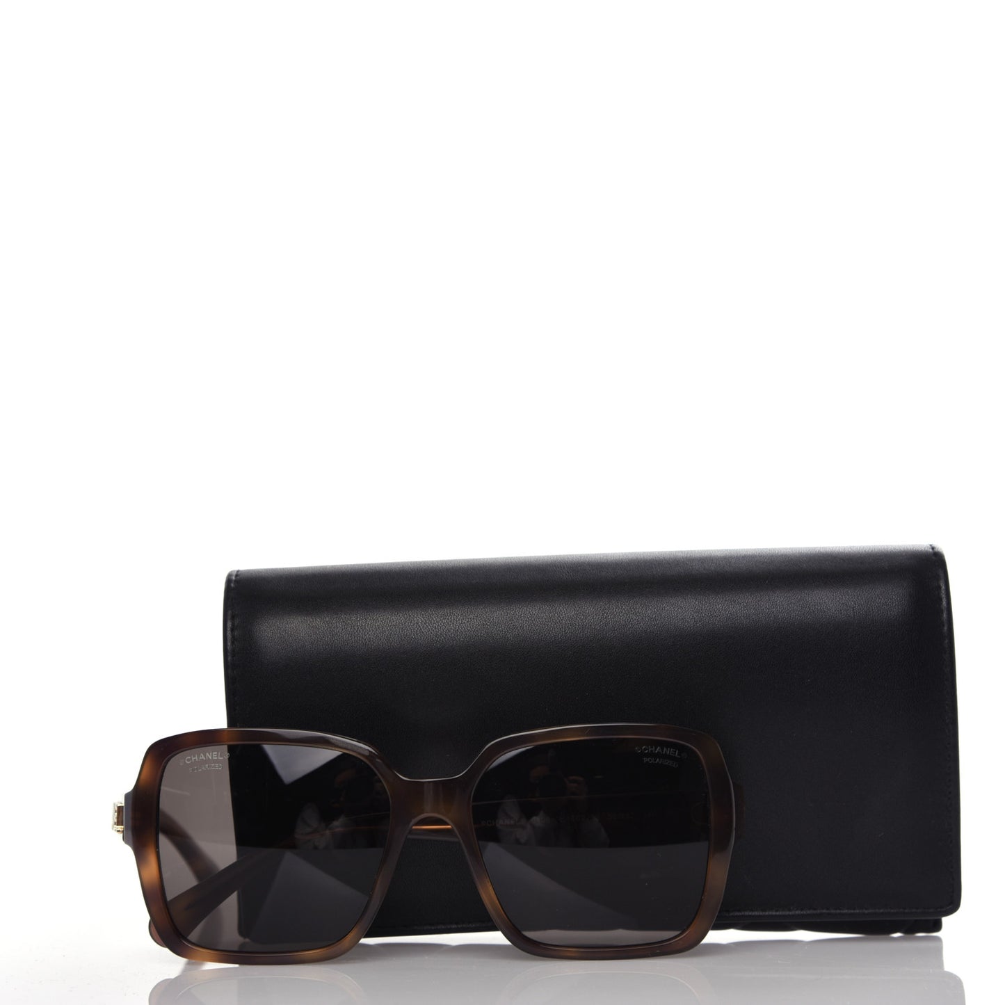 Acetate Polarized Square Sunglasses 5408 Brown