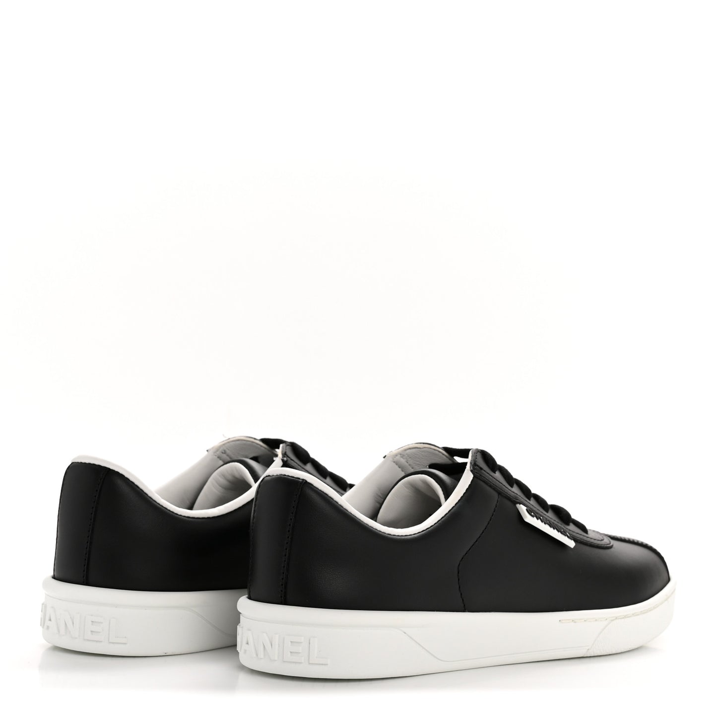 Calfskin CC Womens Sneakers 35 Black