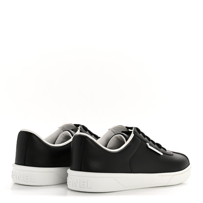 Chanel Calfskin CC Womens Sneakers 35 Black 5 of 9
