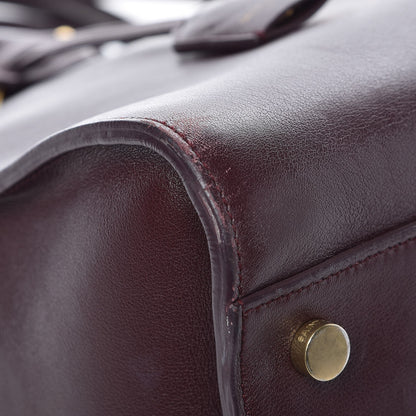 Saint Laurent Calfskin Medium Monogram Cabas Bordeaux 10 of 13