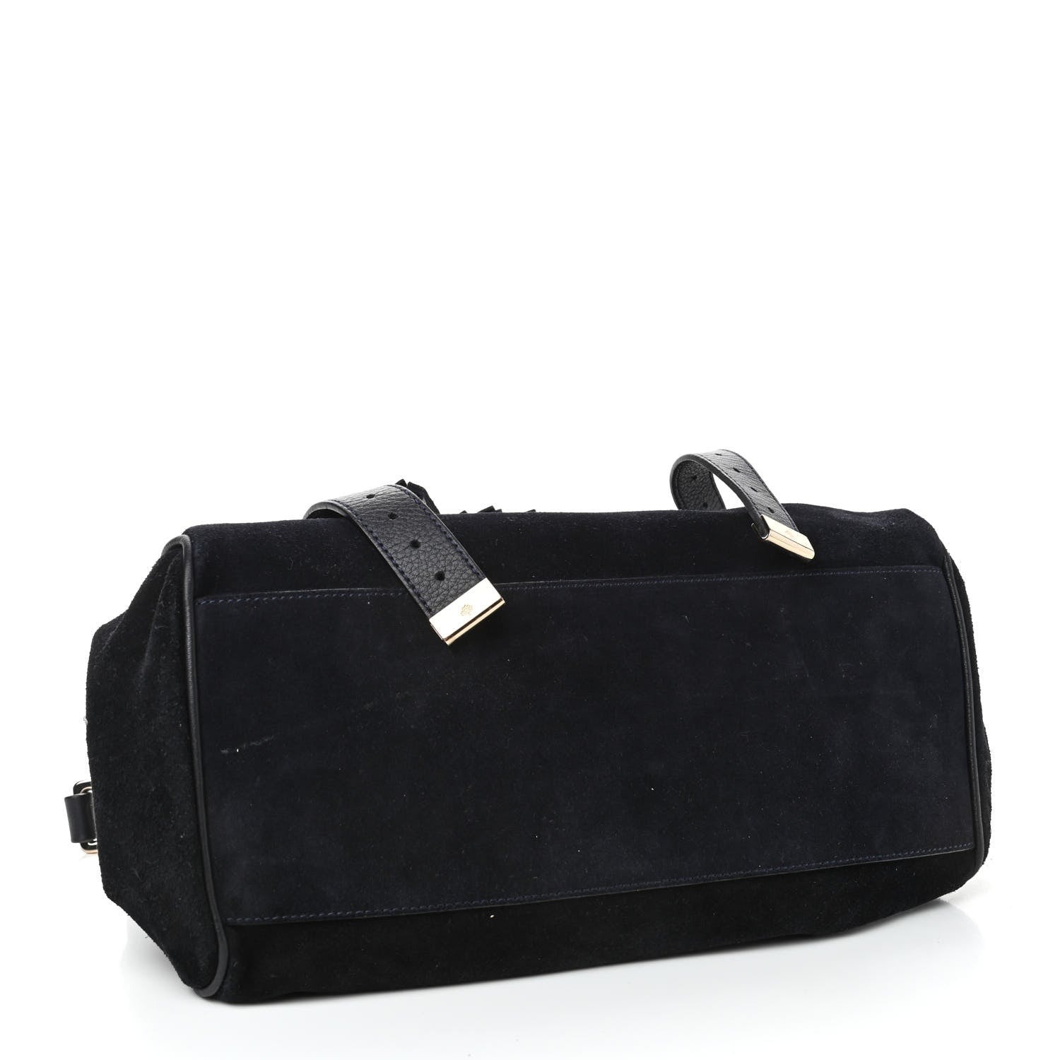 Mulberry Heavy Suede Alexa Tassel Satchel Oak Black 3 of 4