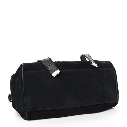 Mulberry Heavy Suede Alexa Tassel Satchel Oak Black 3 of 4