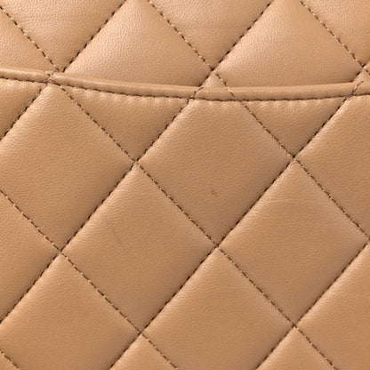 Chanel Lambskin Quilted Jumbo Double Flap Beige Clair 14 of 15