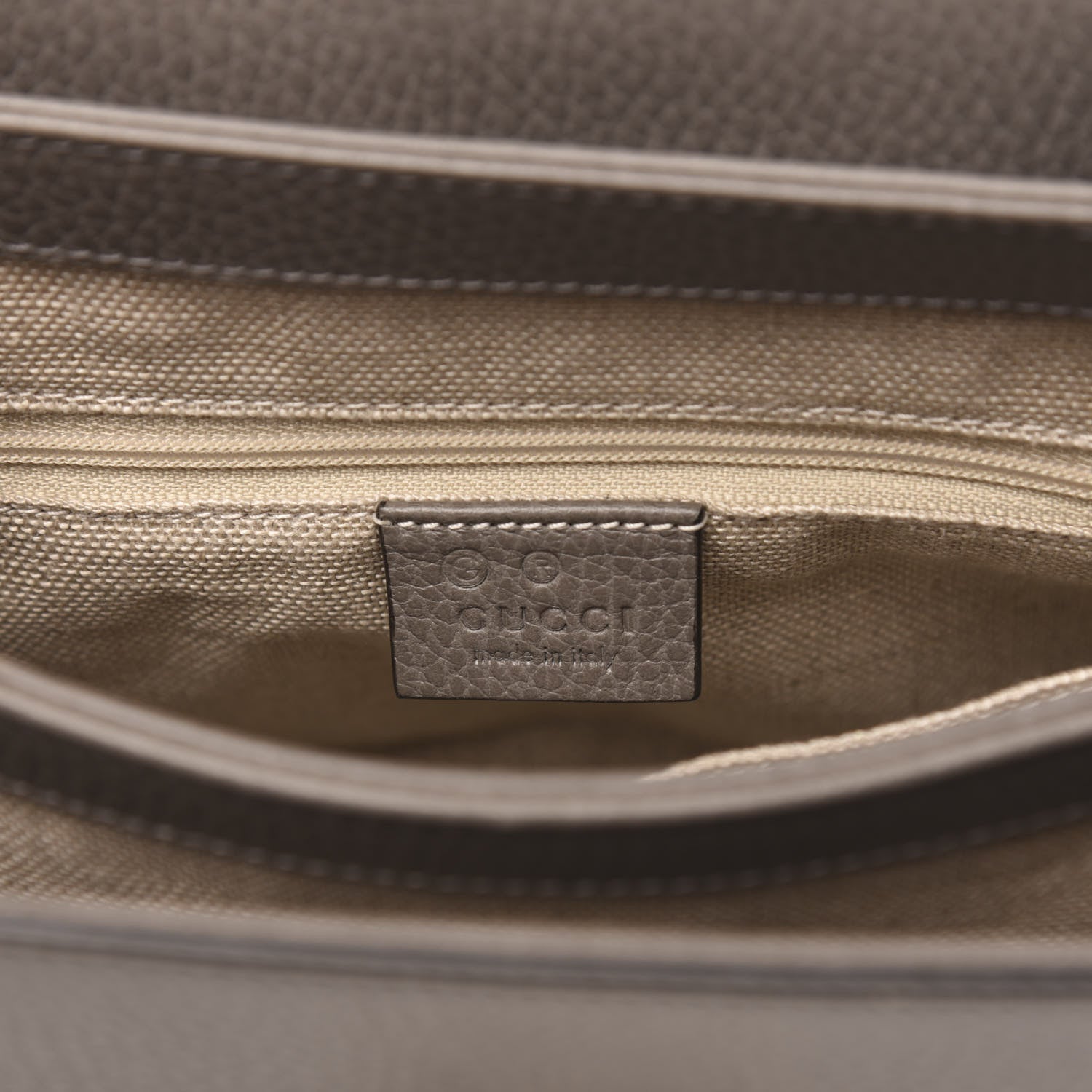 Gucci Dollar Calfskin Interlocking G Top Handle Shoulder Bag Loess 6 of 10