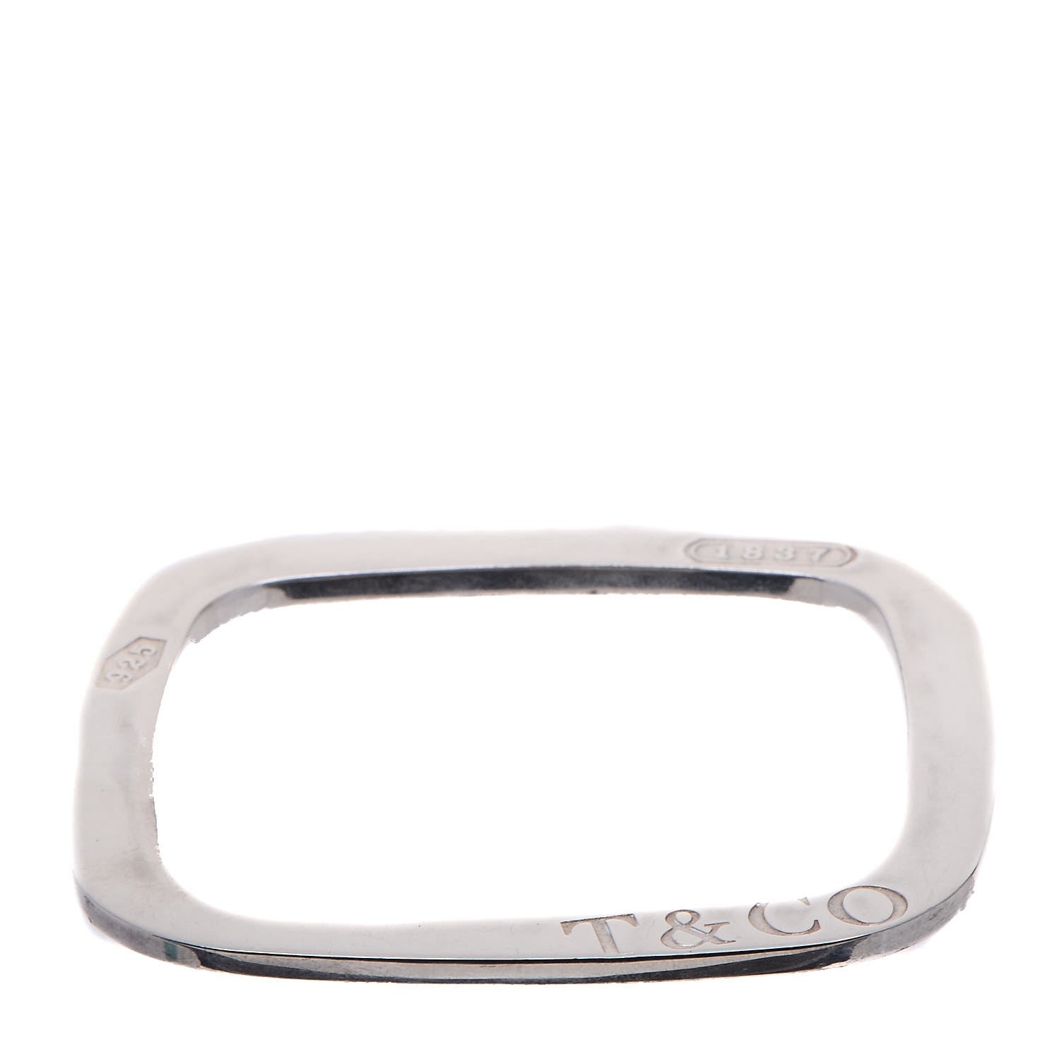 Tiffany Sterling Silver 1837 Square Bangle Bracelet 1 of 6