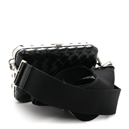 Bottega Veneta Spazzolato Intrecciato Mens Crossbody Messenger Case Black 3 of 9