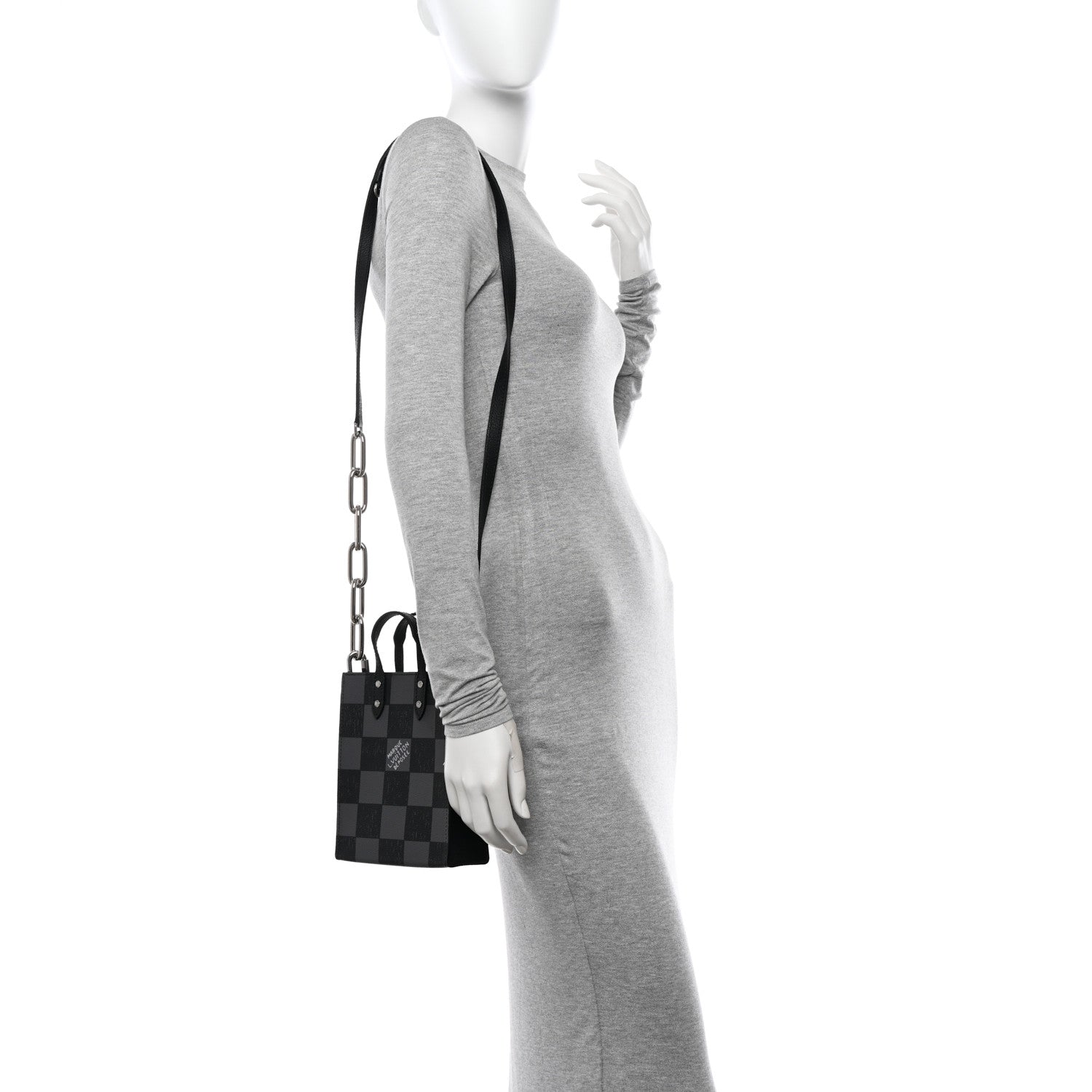 Louis Vuitton Damier Graphite Sac Plat XS Black 2 of 11