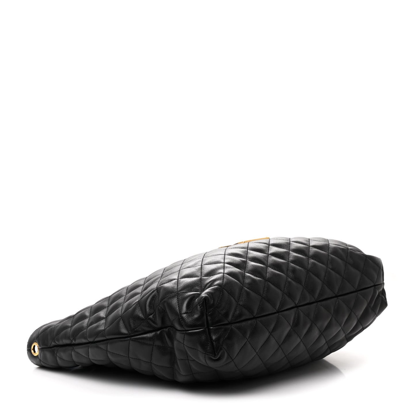 Lambskin Quilted Maxi Icare Shopping Tote Black