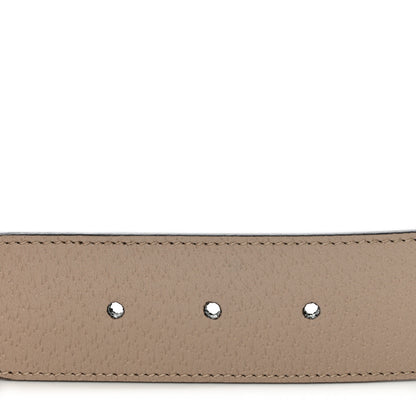 Gucci GG Supreme Monogram Matte Plutone Calfskin Double G 40mm Belt 80 32 Beige Ebony Mystic White 5 of 5