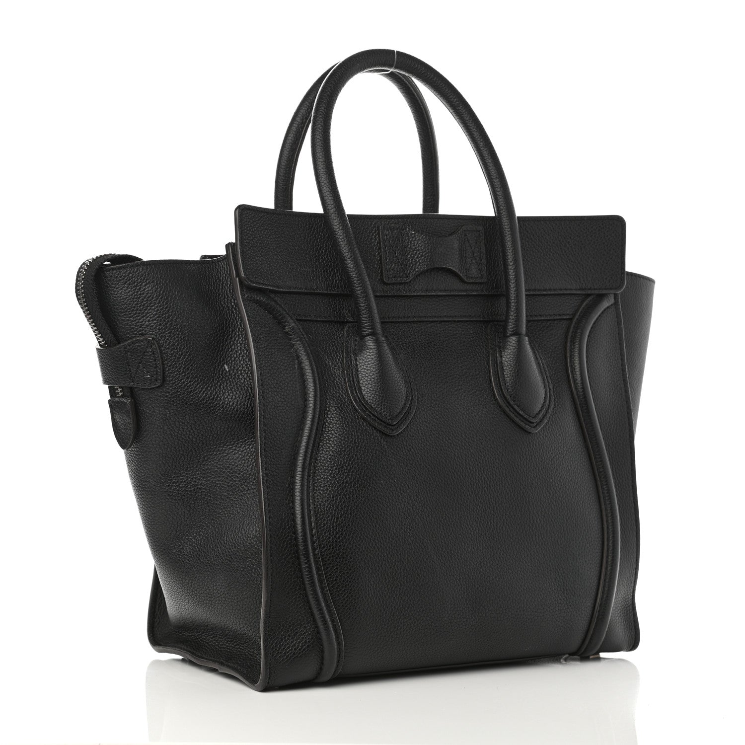 Celine Drummed Calfskin Mini Luggage Black 3 of 15